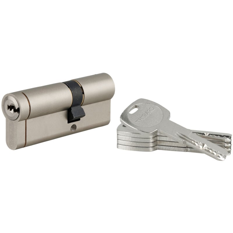 Cylindre de serrure débrayable Transit 1, 30x50mm, 5 clés, nickelé