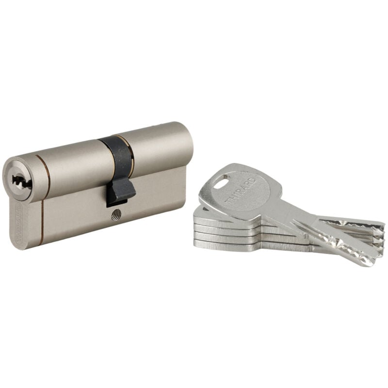 Cylindre de serrure débrayable Transit 1, 35x45mm, 5 clés, nickelé