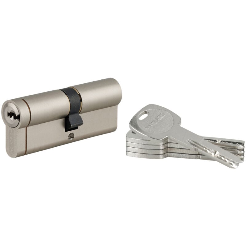Cylindre de serrure débrayable Transit 1, 40x45mm, 5 clés, nickelé