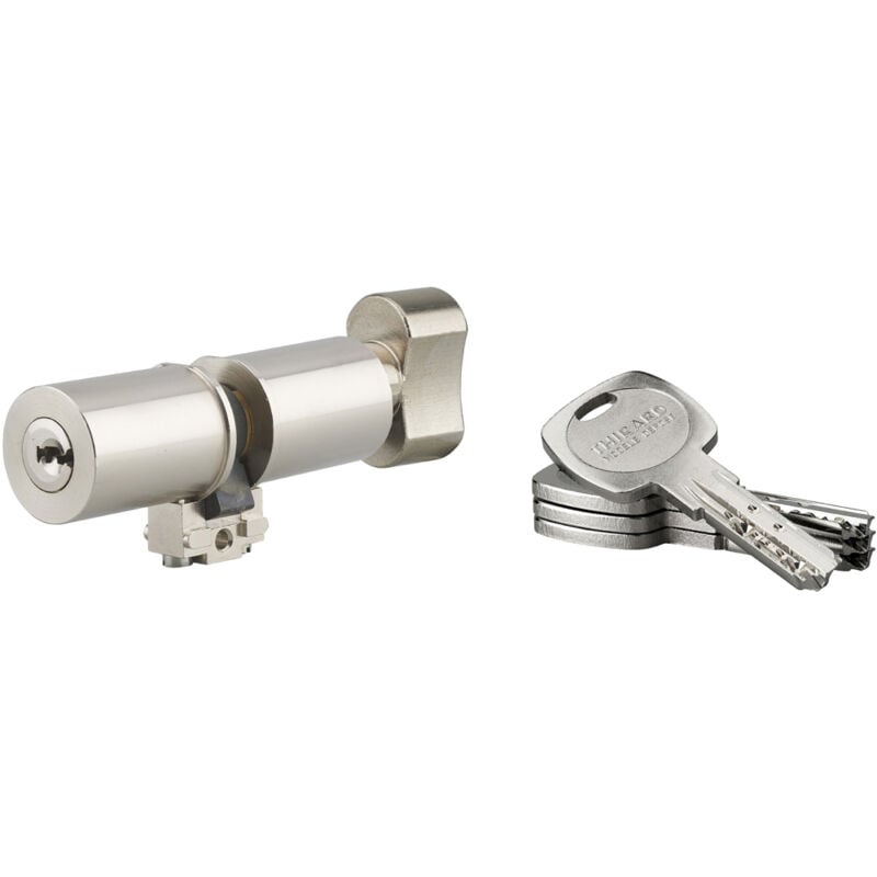 Cylindre adaptateur rond à bouton T2 fic, 41BTx41 mm, diamètre 26mm, 4 clés