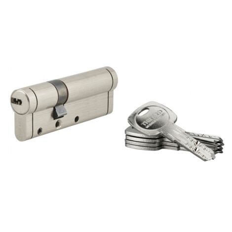 THIRARD - Cylindre de serrure Trafic 12, 30x65mm, nickel, anti-arrachement, anti-perçage, anti-casse, 5 clés - THIRARD