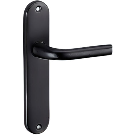 Thirard – Ensemble de poignées pour porte intérieure Leto sans trou – Aluminium embouti noir – Carré 7mm – Entr'axes 165mm