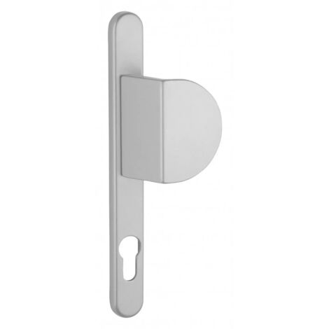 Thirard – Poignée de porte d'entrée palière – Entr'axe 195mm – Carré 8mm – Alliage fondu argent – Épaisseur max 50mm - c8x92