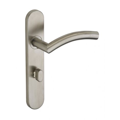 THIRARD - Ensemble de poignées pour salle de bain/toilette Ouranus à condamnation, carré 7mm, entr'axes 195mm, inox brossé - THIRARD