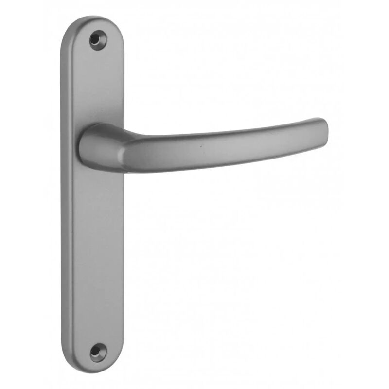 Ensemble de poignées pour porte intérieure Sultane sans trou, carré 7mm, entr'axes 165mm, argent