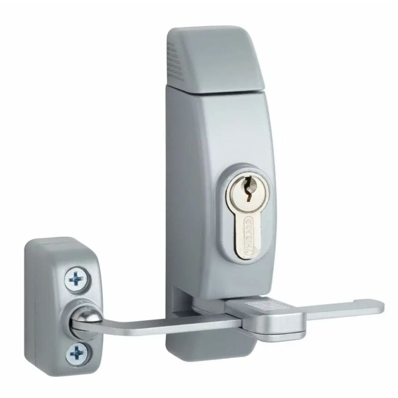 Thirard - Entrebailleur à cylindre pour fenêtre, 118x130mm, argent, 3 clés