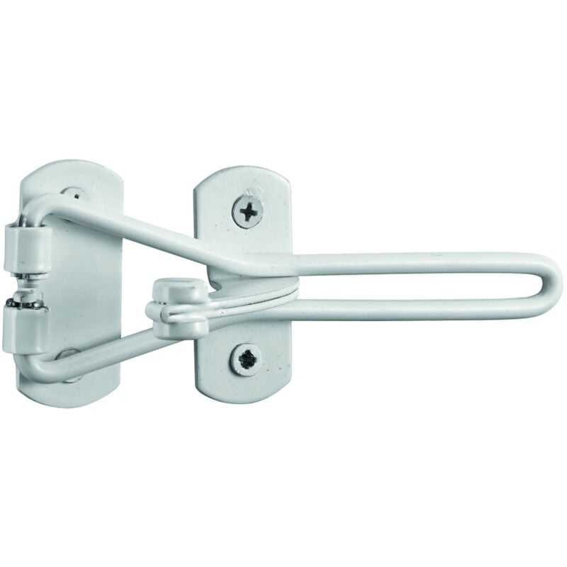 Entrebailleur pour porte d'entrée, taquet d'arrêt, 142mm, blanc