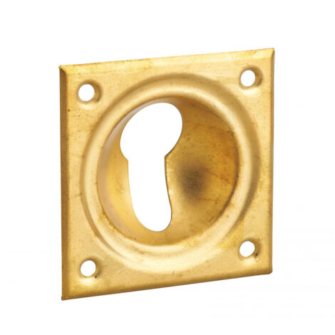 THIRARD - Entrée à cuvette trou de cylindre, 60x60mm, laiton - THIRARD
