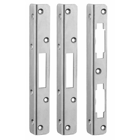 Thirard – Lot de 3 gâches équerre 20mm à bouts carrés – Acier 25/10ème zingué bichromaté – Pour pênes rectangulaires – Résistance à la corrosion
