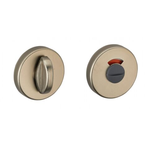 Thirard – Paire de rosaces nickelé brossé condamnation – Acier embouti – Fixation invisible – Pour portes d'intérieur avec bouton de condamnation