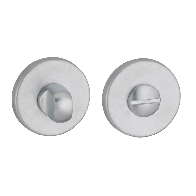 Paire de rosaces rondes Boston/Solis/Luxor/Mirella 2/Maxima, Ø50mm, à condamnation, chromé satiné