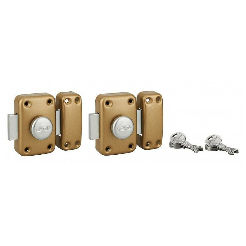 

Par de cerrojos CAPITAL botón y cilendro con pin HG 45 mm 6 llaves - 503110 - Thirard