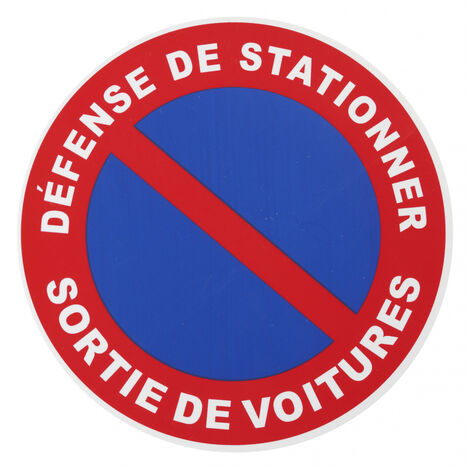 THIRARD - Plaque signalétique d.180mm "SORTIE DE VOITURE" avec adhésif - THIRARD