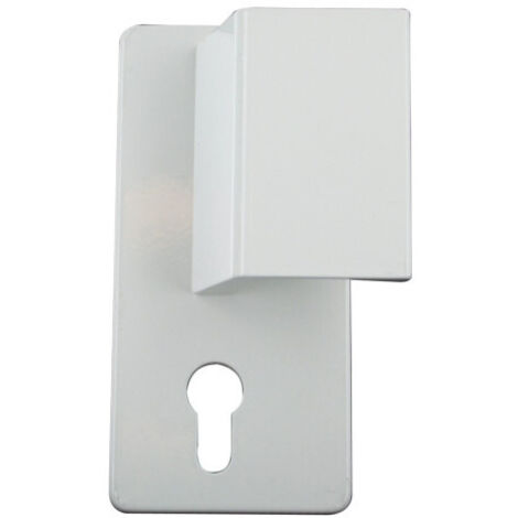 Thirard – Poignée Beluga pour porte palière droite – Finition époxy blanc – Carré 7mm – Boîtier acier 20/10ème – Compatible cylindre européen