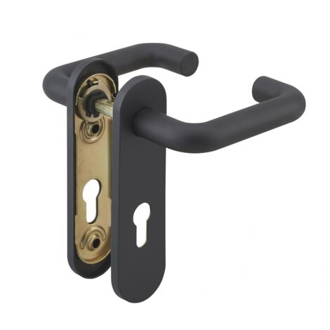 Thirard – Poignée pour serrure encastrable porte de chaufferie – Carré 9mm – Acier zingué – Installation réversible – Compatible cylindre européen