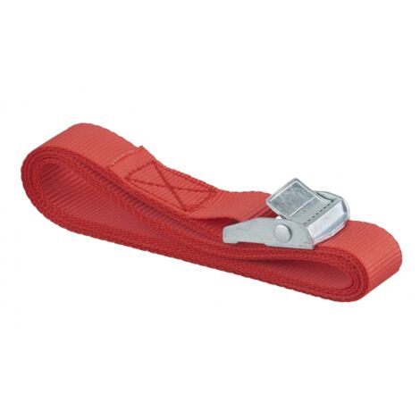 Thirard – Sangle de serrage 2,5m en polyester – Boucle à came 30mm en zamak – Dents multiples pour maintien renforcé – Pour charges lourdes