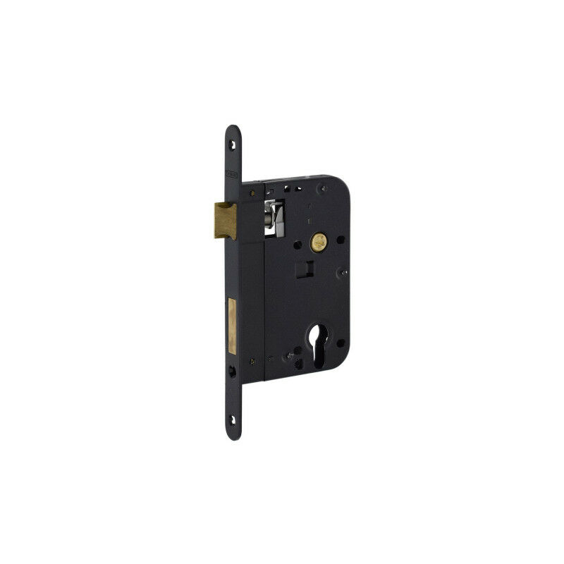 Serrure monopoint à encastrer 'Grand Axe' Noir 70 60 70 Époxy Avec Pêne dormant et demi-tour