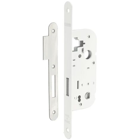 Thirard – Serrure à larder 40 mm avec pêne dormant – Coffre acier 135 x 59 mm – Têtière 230 x 20 mm – Finition époxy blanc réversible