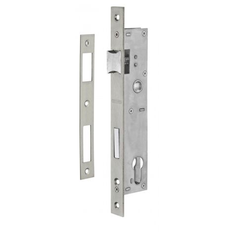 Thirard – Boitier de serrure encastrable à cylindre pour menuiserie métallique – Axe 24mm – Bouts carrés – Inox – Installation facile et rapide
