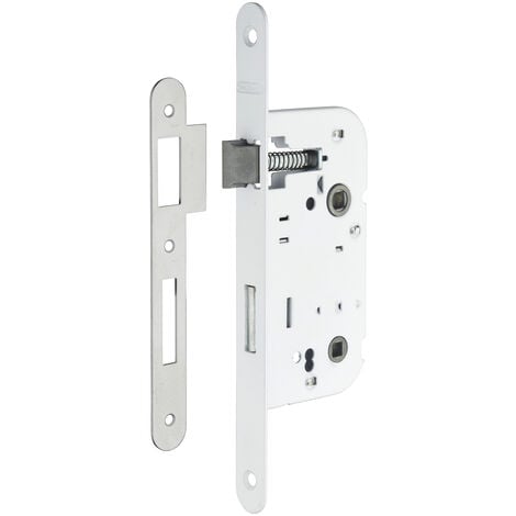 THIRARD - Serrure encastrable à condamnation pour porte de salle de bain et toilettes, axe 50mm, bouts ronds, - THIRARD