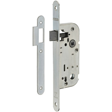 Thirard – Serrure encastrable bec de cane 40mm – Acier – Demi-tour réversible – Têtière à bouts ronds pour porte intérieure
