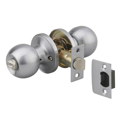 Thirard – Serrure horizontale tubulaire à condamnation pour porte d'entrée – Axe réglable 60/70mm – Pêne réversible avec sécurité – 3 clés en acier nickelé