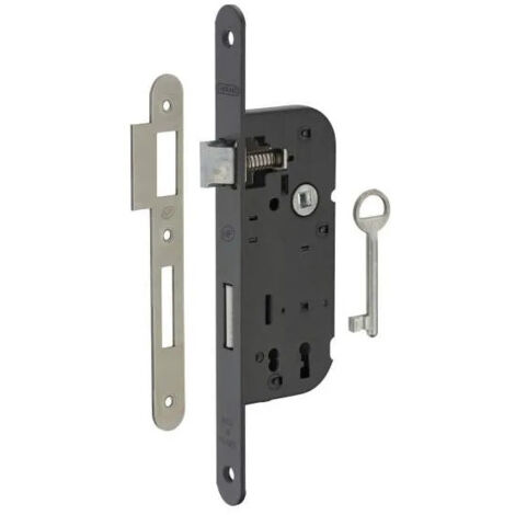 Thirard – Serrure monopoint encastrée 40 mm – Entraxe 70 mm – Pêne demi-tour en acier – Clé à chiffre – Réversible sans outil