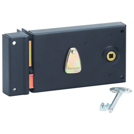 Thirard – Serrure multipoint en applique 140x82 mm – Pêne dormant 1/2 tour – Gauche – 1 clé zinguée – Acier cambré durable