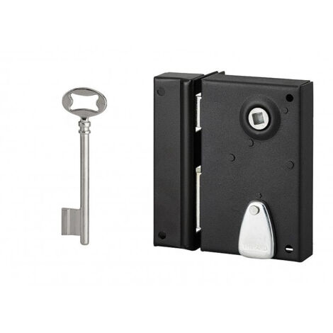 Thirard – Serrure multipoint en applique 70x110mm – Pêne dormant réversible gauche – 1 clé zinguée incluse – Installation facile sur portes intérieures