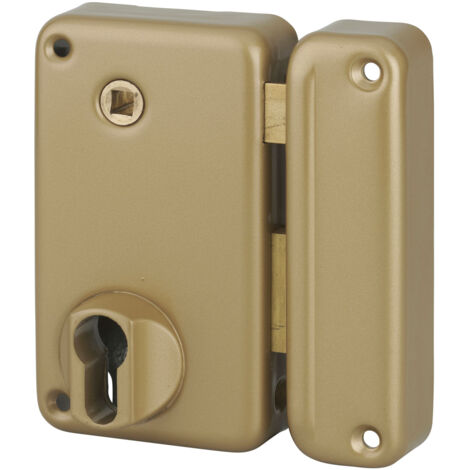 Thirard – Serrure multipoint en applique verticale à fouillot – Axe 45mm – Dimensions 75x130mm – Mécanisme 2 tours – Finition noir granité