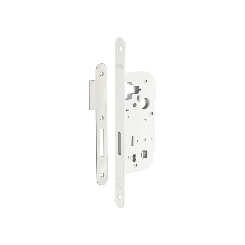 Thirard - Serrure à Larder Axe 40 mm à Pêne Dormant seul à fouillot de 6 x 9 mm t/br blanc Reversible
