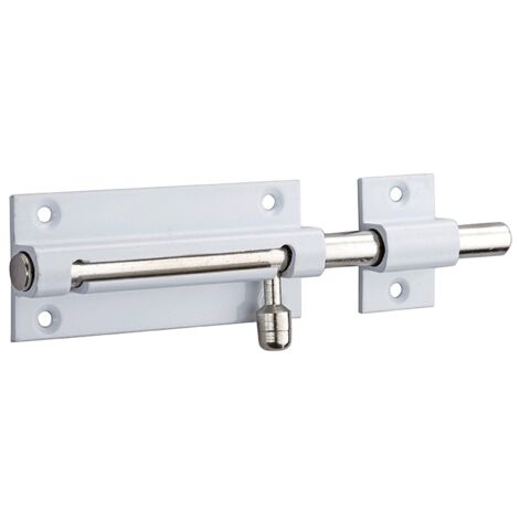 THIRARD - Targette pour porte de meuble, laiton poli blanc, pêne Ø 8mm, 70x30mm - THIRARD