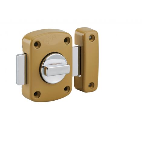 Thirard – Verrou à bouton Alouette 50mm – Acier époxy bronze – 3 clés fournies – Pour portes intérieures légères – Garantie 5 ans