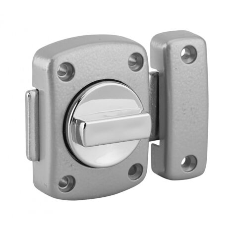 THIRARD - Verrou à bouton Alouette pour porte intérieure, 40mm, acier, époxy argent - THIRARD