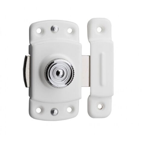 Thirard – Verrou automatique en acier zingué 25mm – Finition laquée – Pour meubles et espaces de rangement – Installation rapide incluse