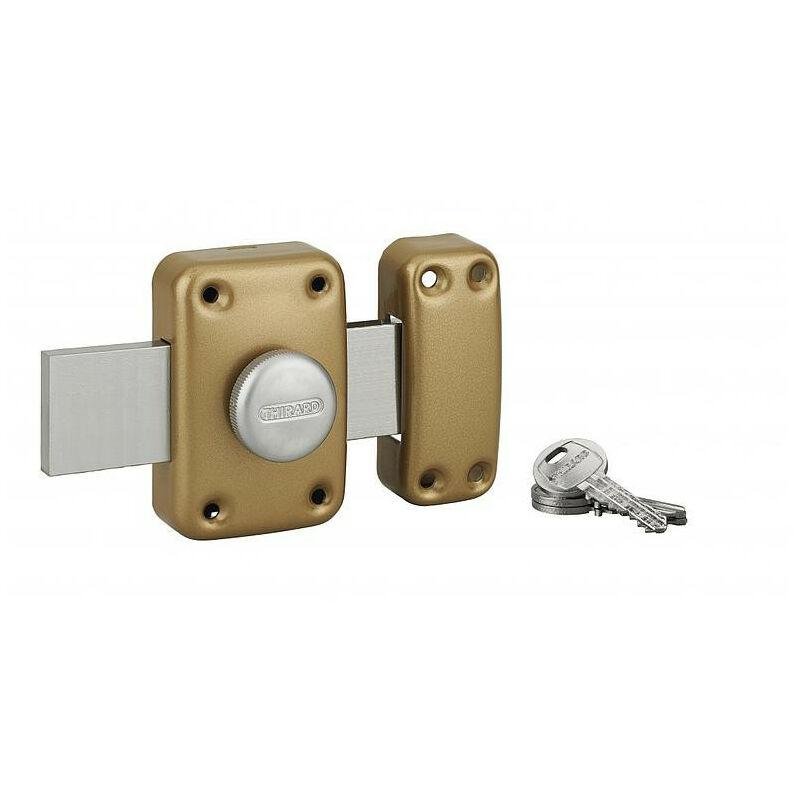 Verrou de porte garage capital à bton et cyl. 30 mm pêne 160 mm 3 clés - 91316 - Thirard