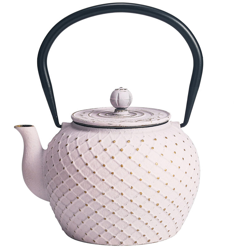 Théière de type japonaise rose en fonte 1 litre