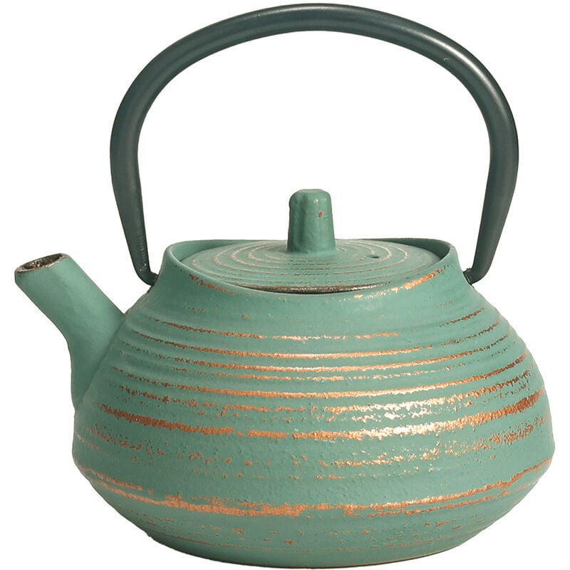 Théière de type japonaise verte en fonte 0.4 litre