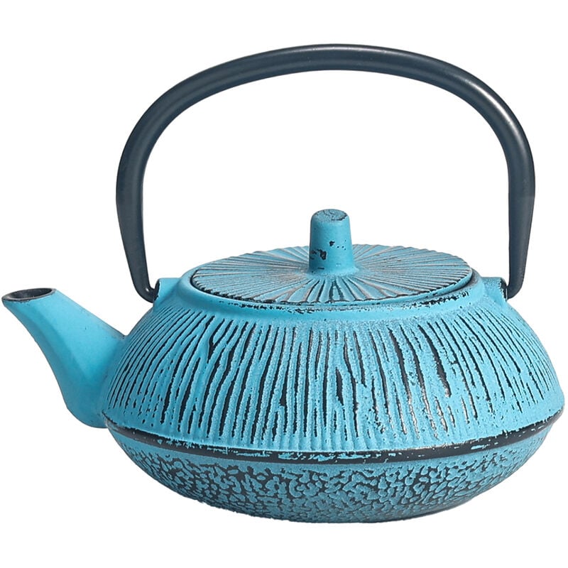 Zen Et Ethnique - Petite théière de type japonaise Bleue en fonte 0.35 litre