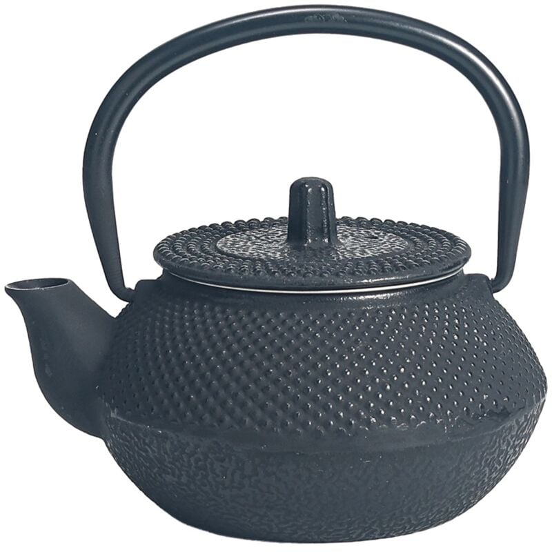Zen Et Ethnique - Petite théière de type japonaise noire en fonte 0.3 litre