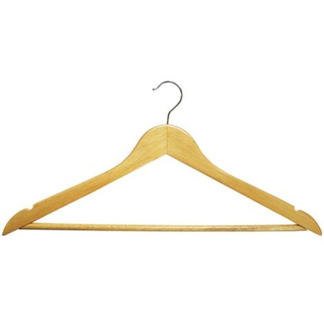 Thomas Cintre épaulette bois vernis 45 cm élégant
