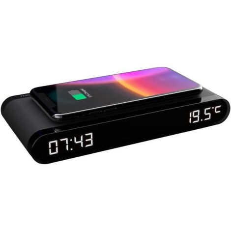 Thomson CT550I réveil noir avec charge sans fil 15W