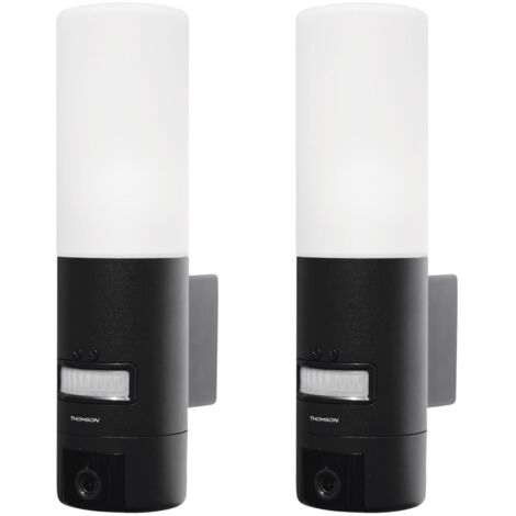 Thomson – Lot de 2 caméras IP extérieures Wi-Fi 720p – Détection de mouvement – Angle de vision 110° – Alimentation 230Vac – IP54