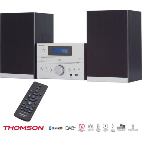 Thomson MIC122DABBT Impianto Micro Hi-Fi 50W Bluetooth CD MP3 FM DAB+ USB