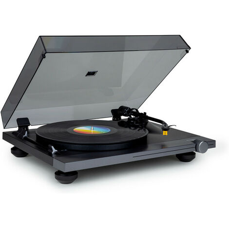 Thomson – Platine vinyle Premium – Cellule phono AT91 – Bras avec contrepoids et antiskating – Ajustement de vitesse pour vinyles 33 et 45T