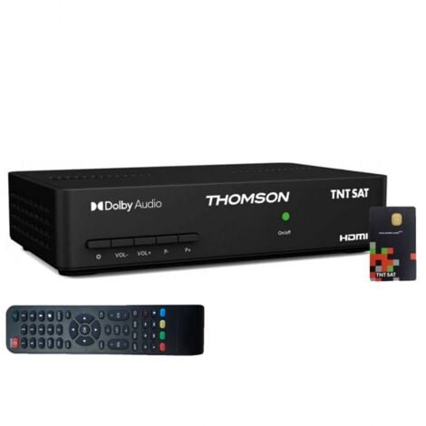THOMSON Récepteur TV Satellite Full HD + Carte d'accès TNTSAT V6 Astra 19.2E