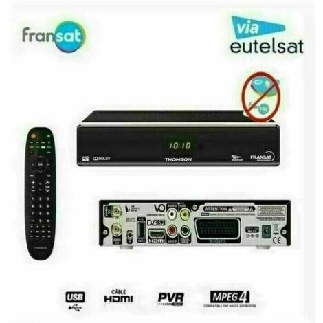 THOMSON RECEPTEUR TV SATELLITE HD THS805 FRANSAT (EUTELSAT 5° OUEST) (VENDU SANS CARTE)