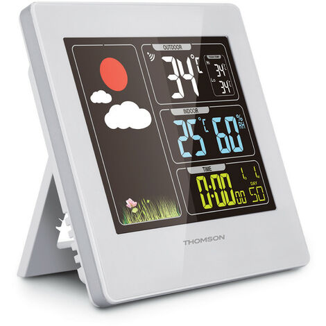 Thomson - Station météo écran couleur sans fil affichage température extérieur/intérieur