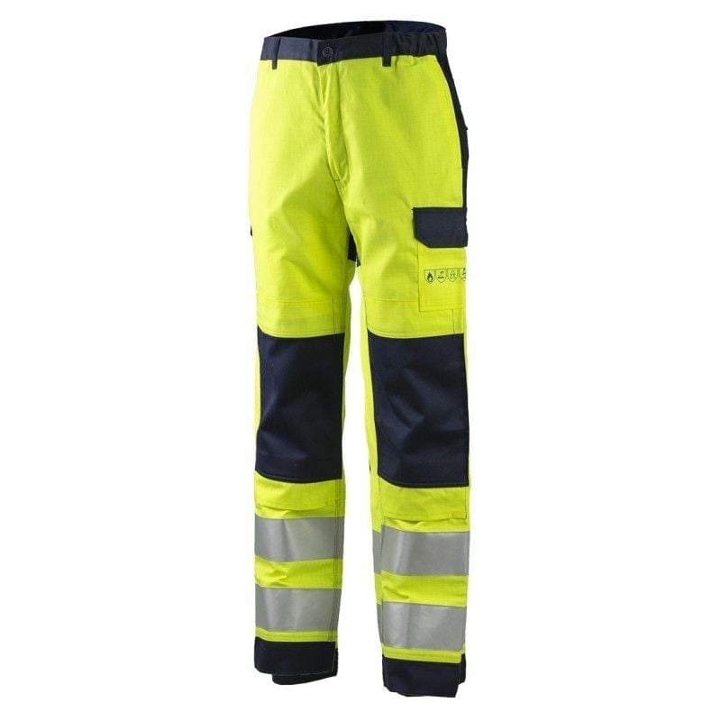 pantalon de travail haute visibilité thor - jaune fluo 2xl - 54/56