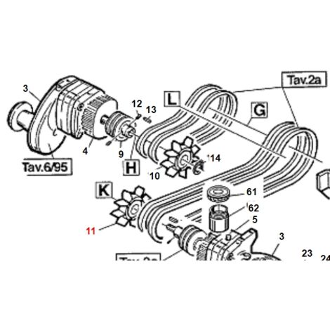 Thorgren ventilador para motor ORIGINAL GIANNI FERRARI 01.30.00.0133